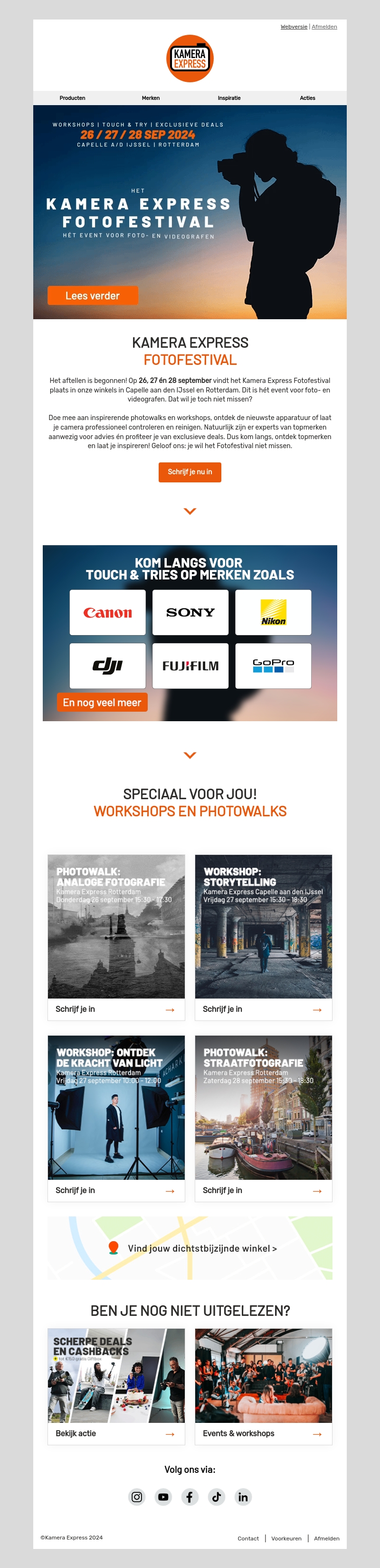 Het aftellen is begonnen! Schrijf je nu in voor het Kamera Express Fotofestival Het aftellen is begonnen! Schrijf je nu in voor het Kamera Express Fotofestival