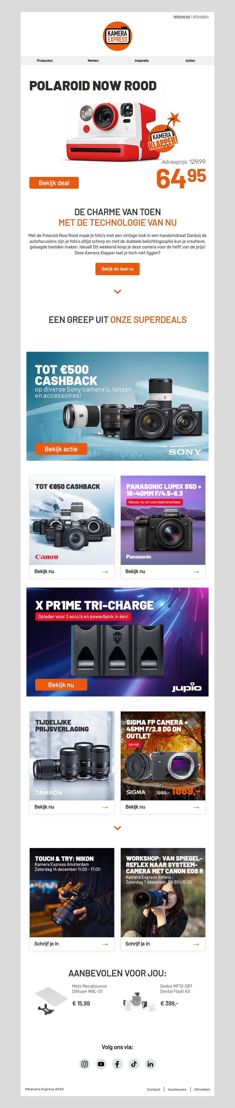 Kamera Klapper: Koop de Polaroid Now dit weekend voor de helft van de prijs Kamera Klapper: Koop de Polaroid Now dit weekend voor de helft van de prijs