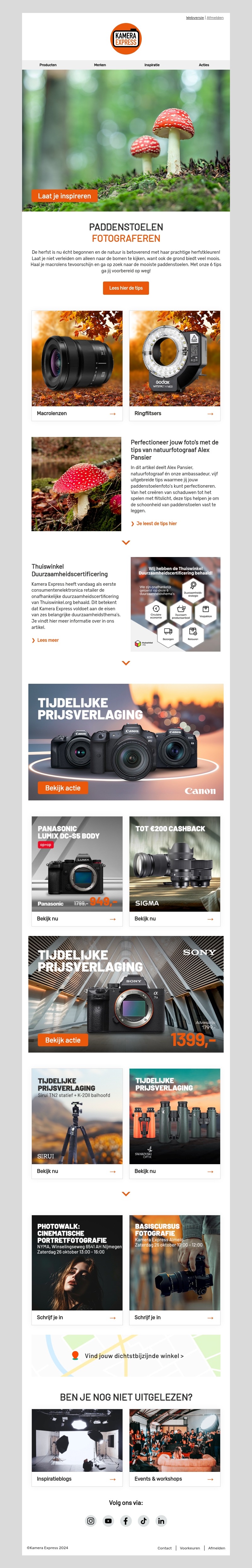 Macroliefhebbers opgelet! Leg paddenstoelen vast Macroliefhebbers opgelet! Leg paddenstoelen vast