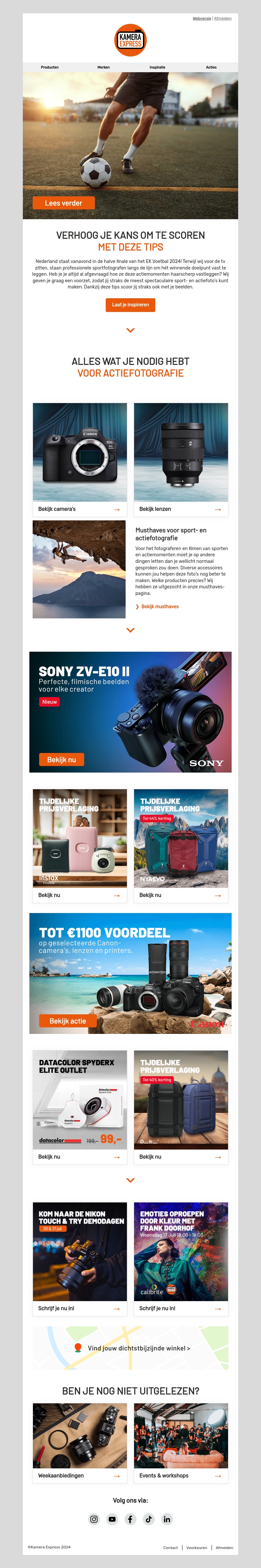 Met deze tips geven we je de perfecte voorzet voor échte actiefoto's tijdens het EK 2024 Met deze tips geven we je de perfecte voorzet voor échte actiefoto's tijdens het EK 2024