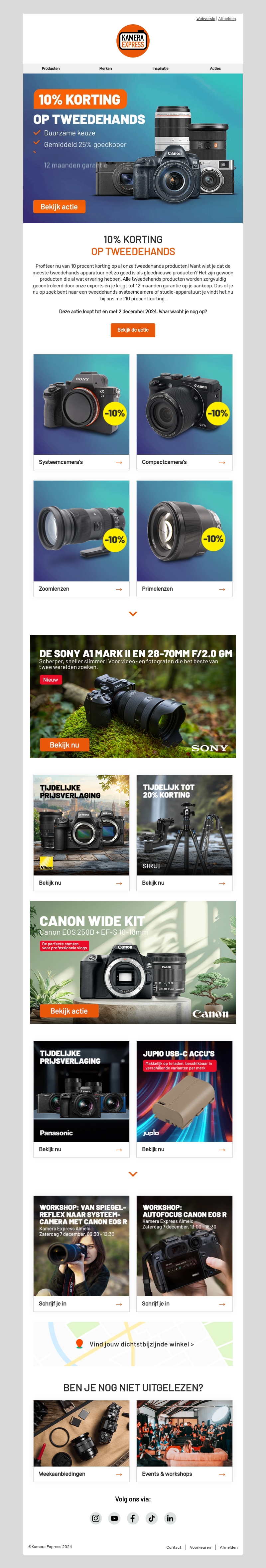 Profiteer nu van 10% korting op alle tweedehands producten Profiteer nu van 10% korting op alle tweedehands producten