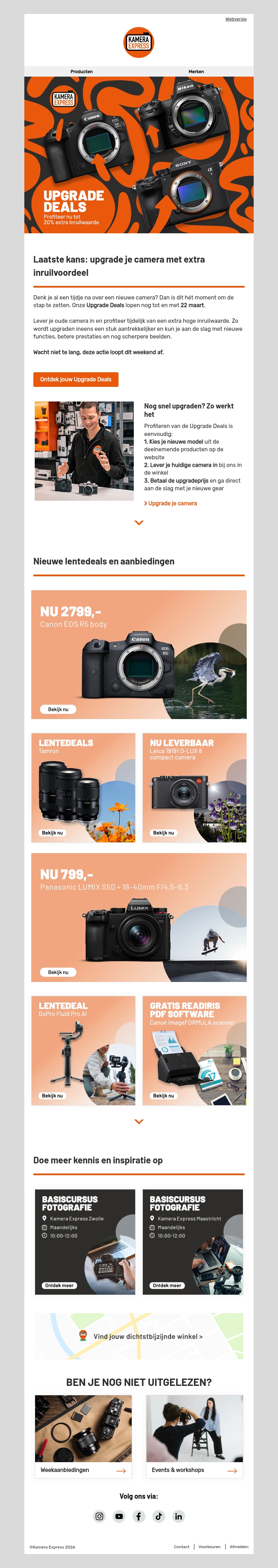 Denk je aan een nieuwe camera? Dit is je moment Denk je aan een nieuwe camera? Dit is je moment