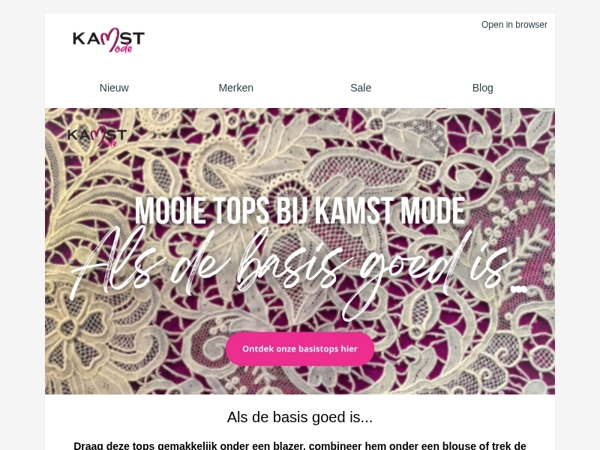 De mooiste basistops shop je bij Kamst Mode!