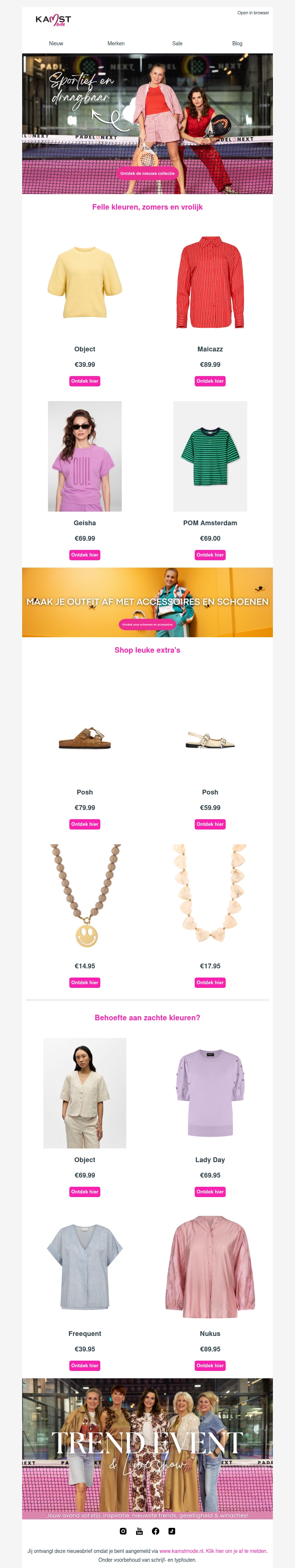Sportief, draagbaar, fel of pastel? Sportief, draagbaar, fel of pastel?