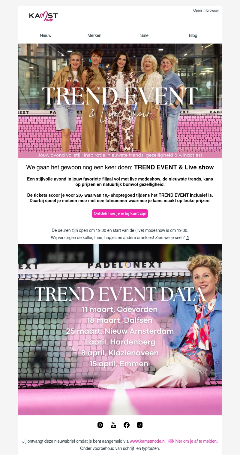 TREND EVENT & LIVE SHOW: koop nu je tickets TREND EVENT & LIVE SHOW: koop nu je tickets