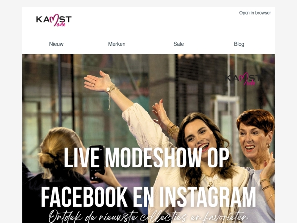 Live modeshow: nieuwe collectie én kans op prijzen