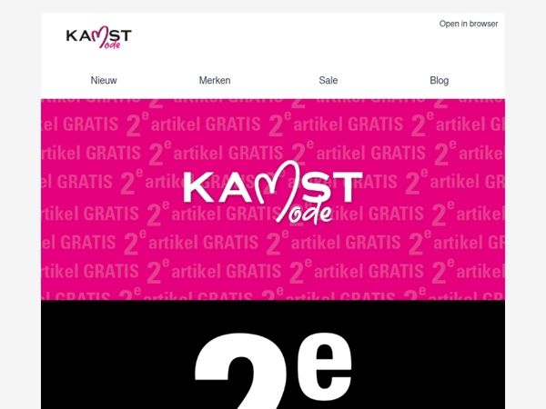 Tweede artikel gratis: ook in onze winkels