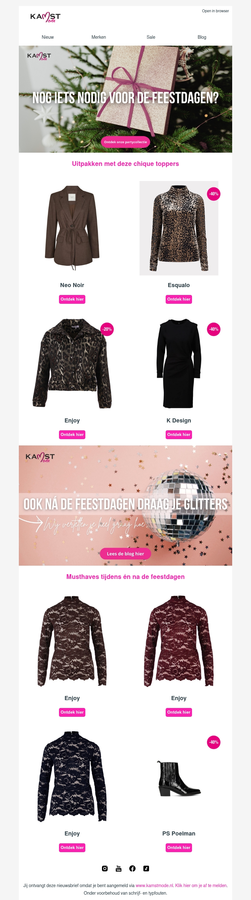 Nog iets nodig voor de feestdagen? Nog iets nodig voor de feestdagen?