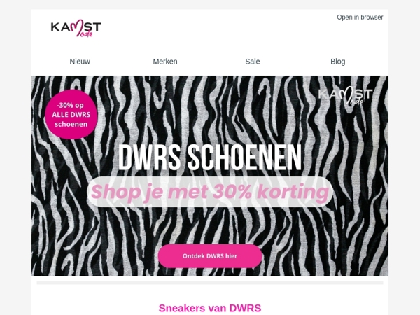 Alle DWRS schoenen met 30% korting