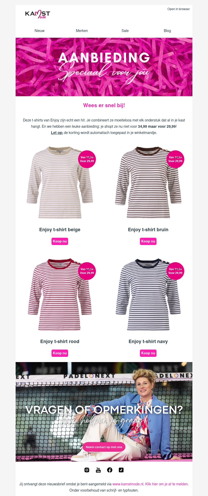 Aanbieding speciaal voor jou! Aanbieding speciaal voor jou!