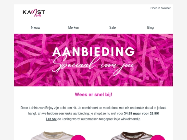 Aanbieding speciaal voor jou!