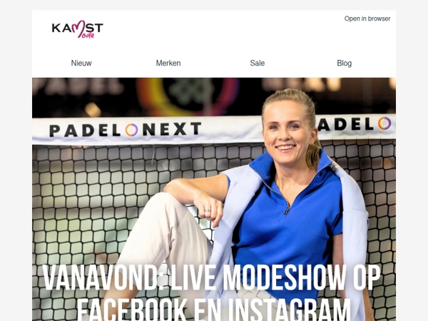 Vanavond 19:30 onze live modeshow!