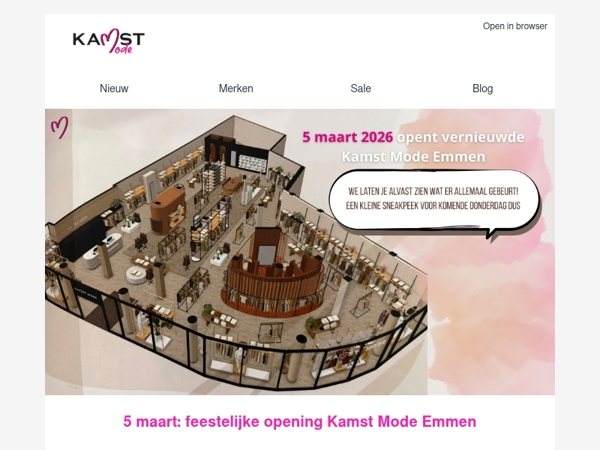 5 maart opening Kamst Mode Emmen!