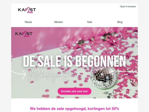 SALE bij Kamst Mode is begonnen!