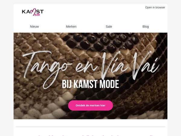 Tango en Via Vai shop je bij Kamst Mode
