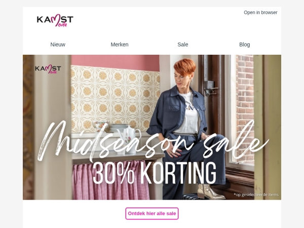 Mid season sale: 30% korting op geselecteerde items