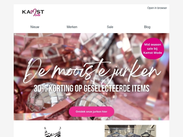 De mooiste jurken en panty's shop je bij Kamst Mode
