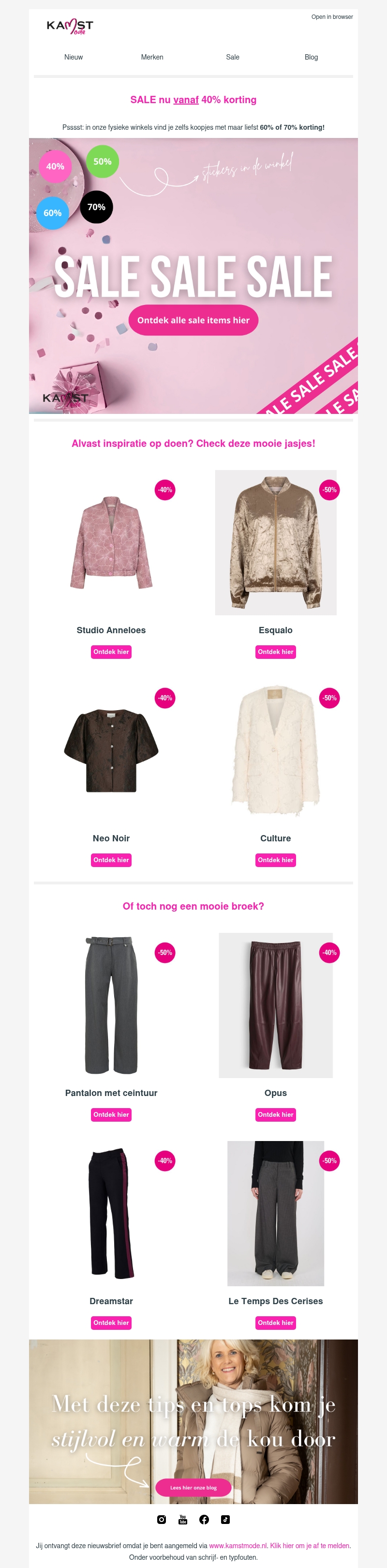 Jouw najaarsfavorieten nu vanaf 40% korting Jouw najaarsfavorieten nu vanaf 40% korting