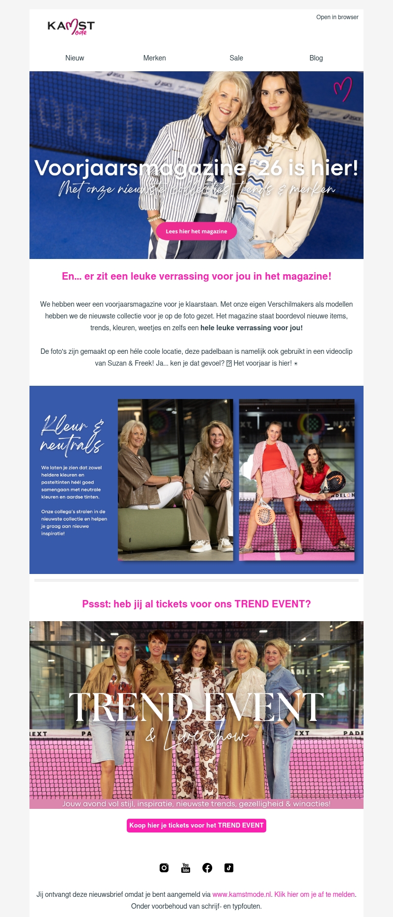 Voorjaarsmagazine Kamst Mode is hier! Voorjaarsmagazine Kamst Mode is hier!