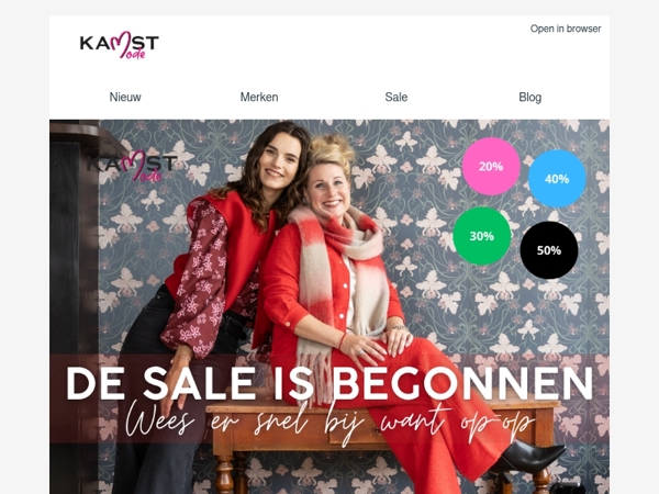 De SALE is begonnen bij Kamst Mode!