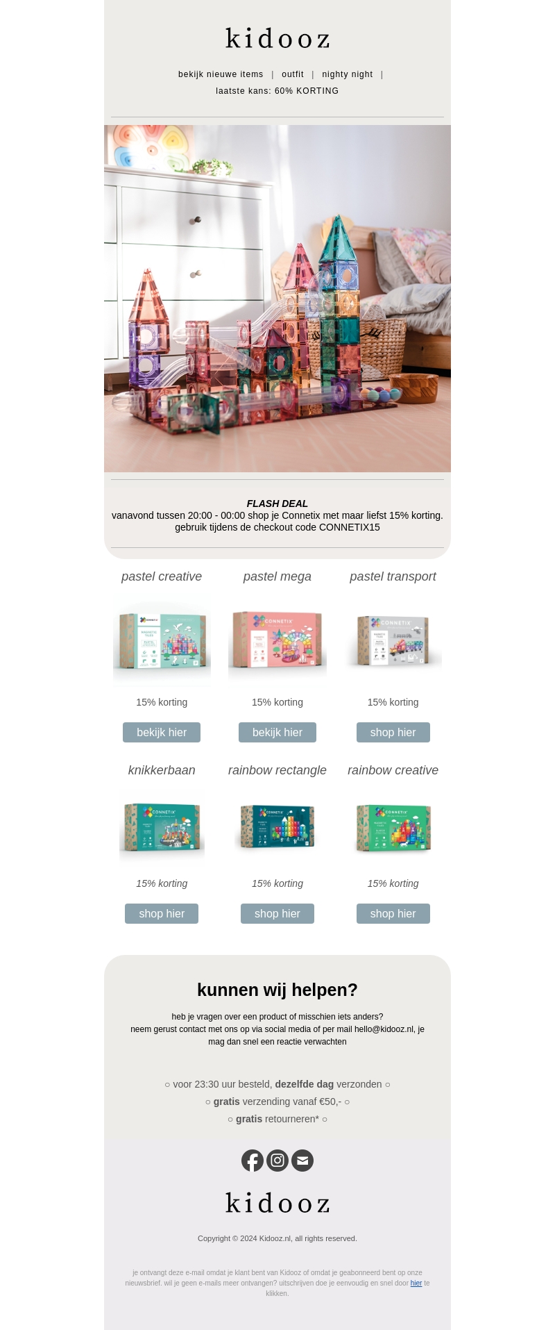 FLASH DEAL: vanavond 15% korting op Connetix 💥 FLASH DEAL: vanavond 15% korting op Connetix 💥