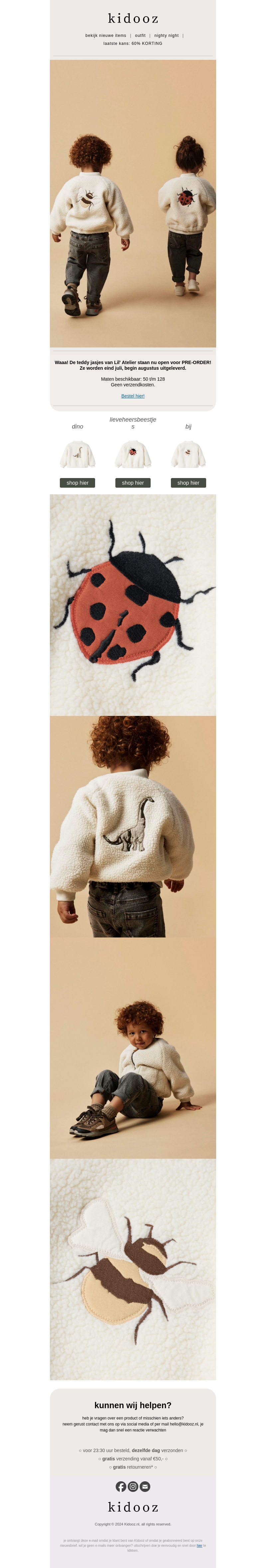 Pre-order nu het teddy jasje van Lil' Atelier!! 🐝 🐞 🦖 Pre-order nu het teddy jasje van Lil' Atelier!! 🐝 🐞 🦖