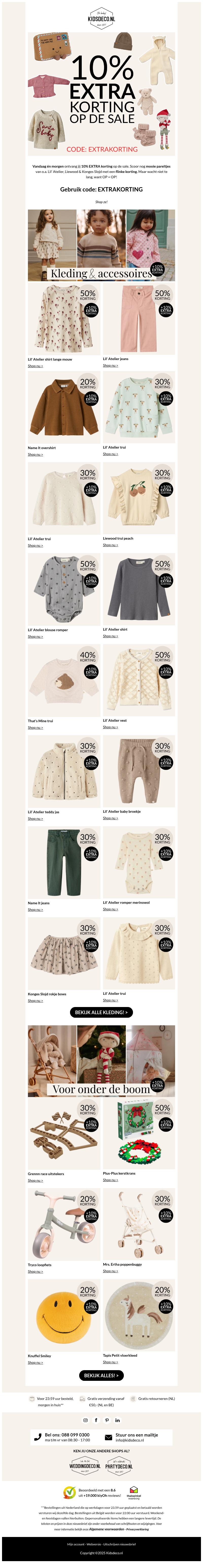 10% EXTRA korting op de SALE! ❄️ 10% EXTRA korting op de SALE! ❄️