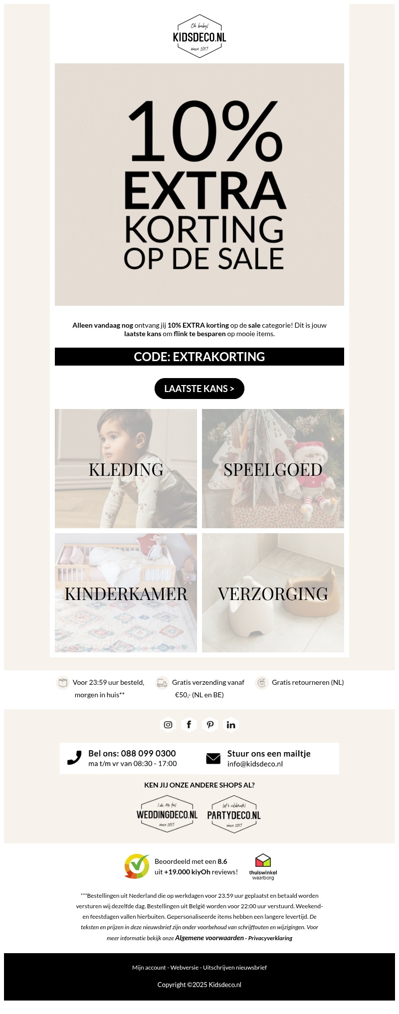 LAATSTE KANS // 10% EXTRA korting op de SALE! ๐คฉ LAATSTE KANS // 10% EXTRA korting op de SALE! ๐คฉ