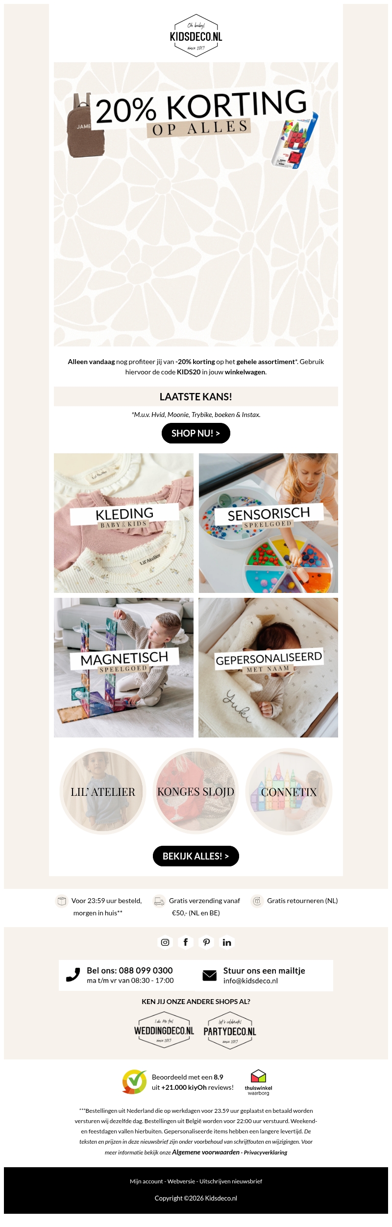 Laatste kans > 20% korting op ALLES! π± Laatste kans > 20% korting op ALLES! π±