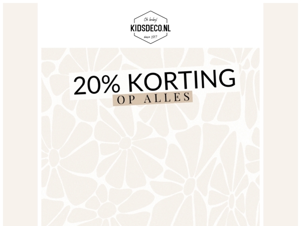 Laatste kans > 20% korting op ALLES! 😱