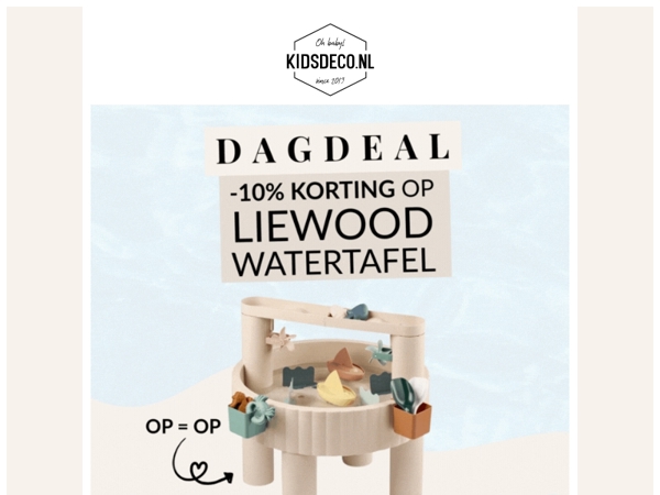 DAGDEAL: Liewood watertafel met korting! 😱💦