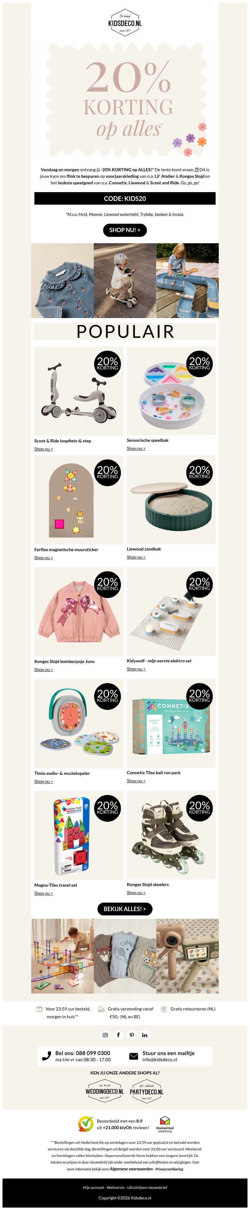 Psst.. 20% korting op ALLES! 😱 Psst.. 20% korting op ALLES! 😱