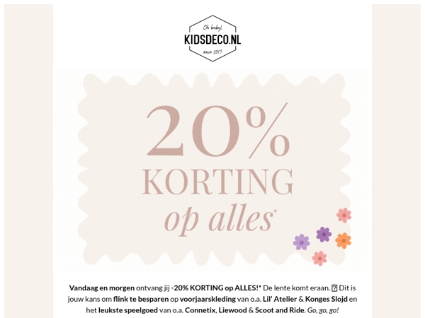 Psst.. 20% korting op ALLES! 😱