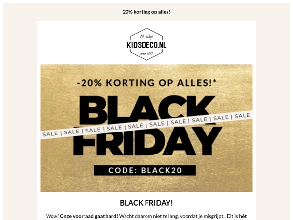 -20% korting op ALLES! 🔥