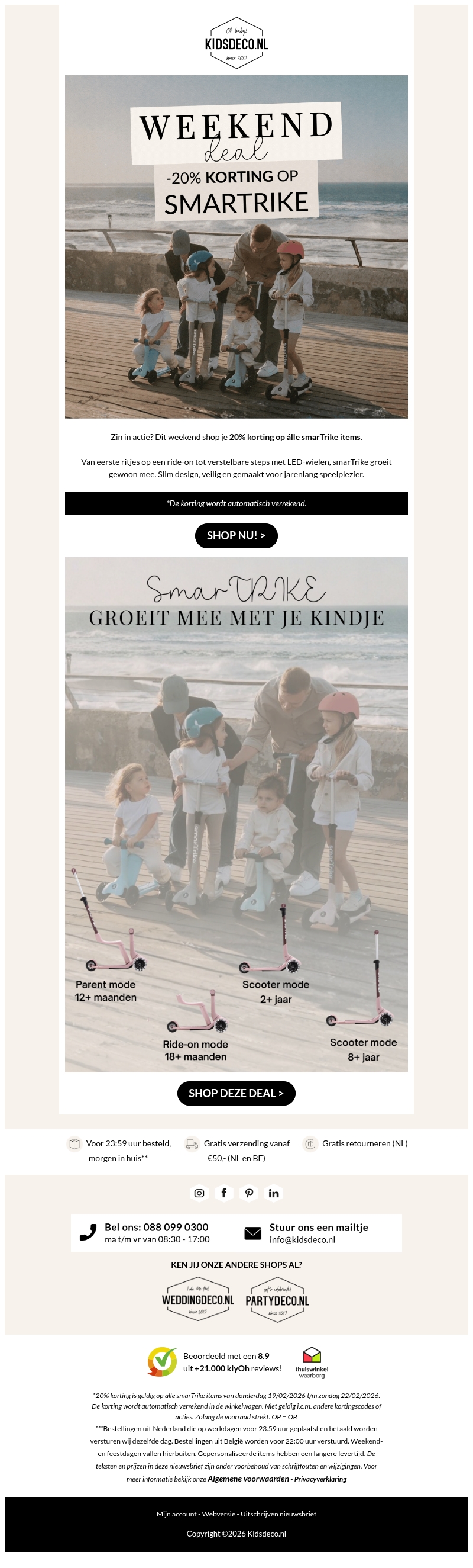 DAGDEAL: 20% korting op smarTrike 🛴 DAGDEAL: 20% korting op smarTrike 🛴