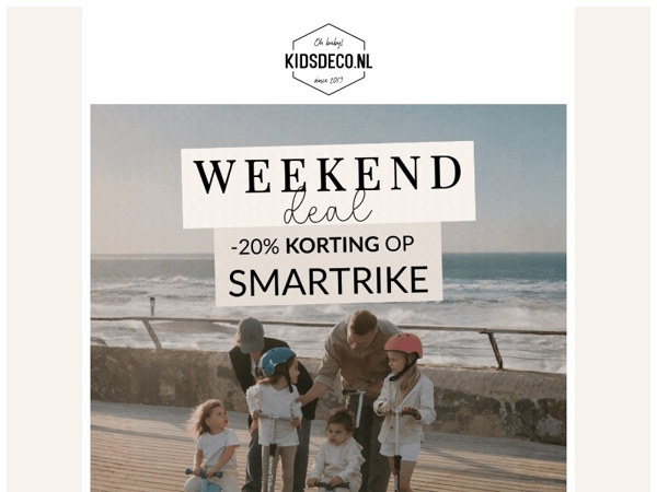 DAGDEAL: 20% korting op smarTrike 🛴