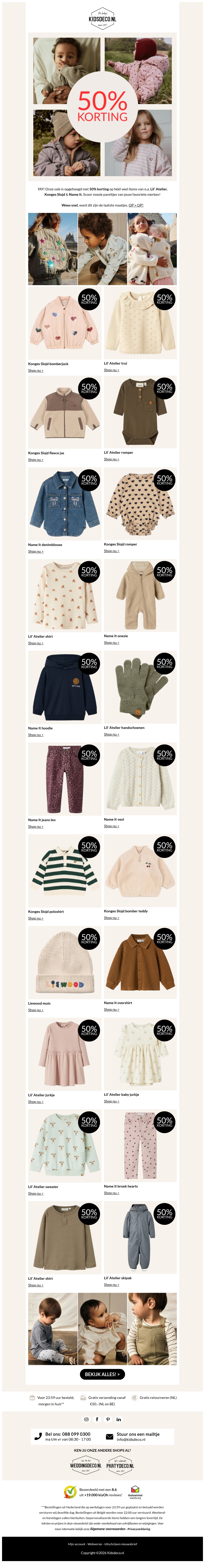 50% KORTING OP LIL' ATELIER & KONGES SLOJD π± Wees snel! 50% KORTING OP LIL' ATELIER & KONGES SLOJD π± Wees snel!
