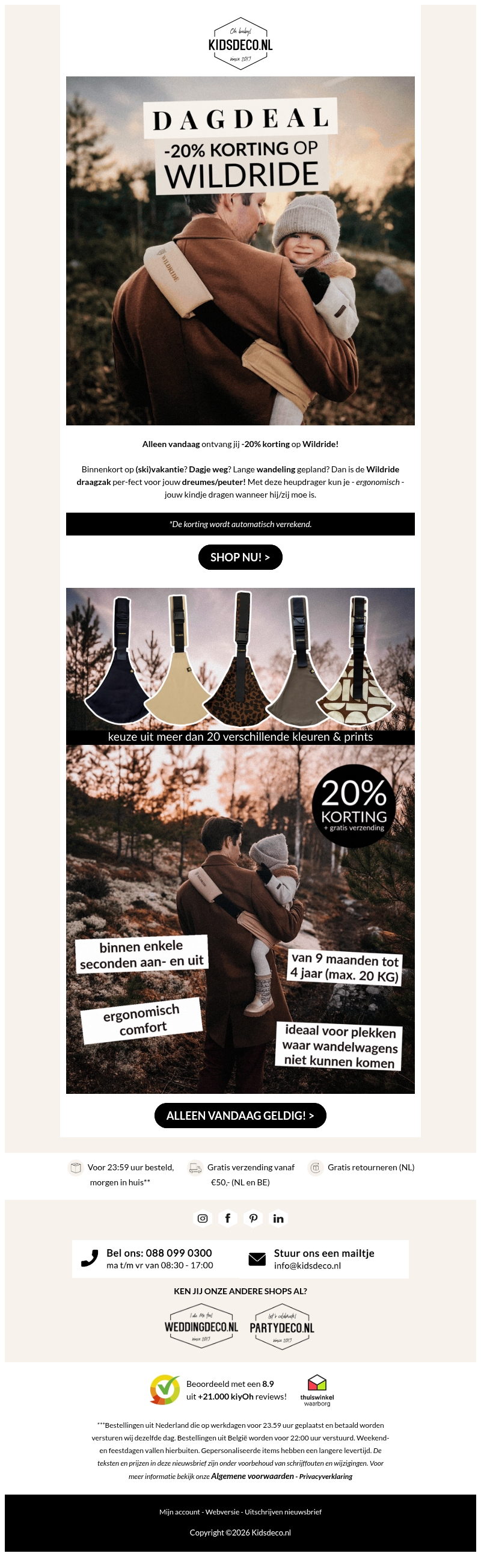 DAGDEAL: 20% korting op Wildride! π€© DAGDEAL: 20% korting op Wildride! π€©