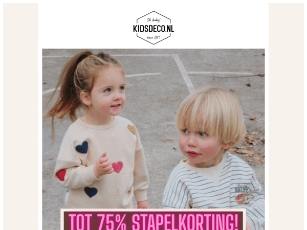 LAATSTE KANS! Stapelkorting tot -75% 😱