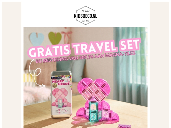 GRATIS heart travelset van Magna-Tiles! 💗😱