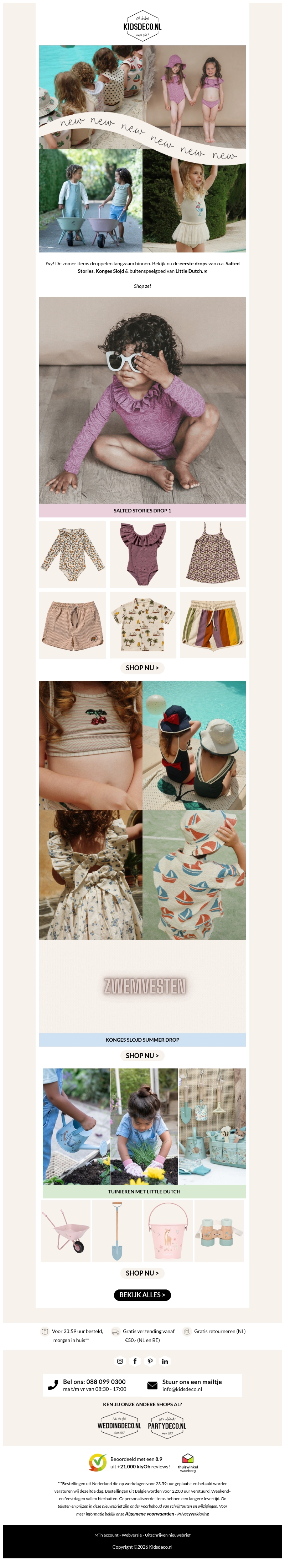 NIEUW! ☀️ Salted Stories, Konges Slojd & Little Dutch NIEUW! ☀️ Salted Stories, Konges Slojd & Little Dutch