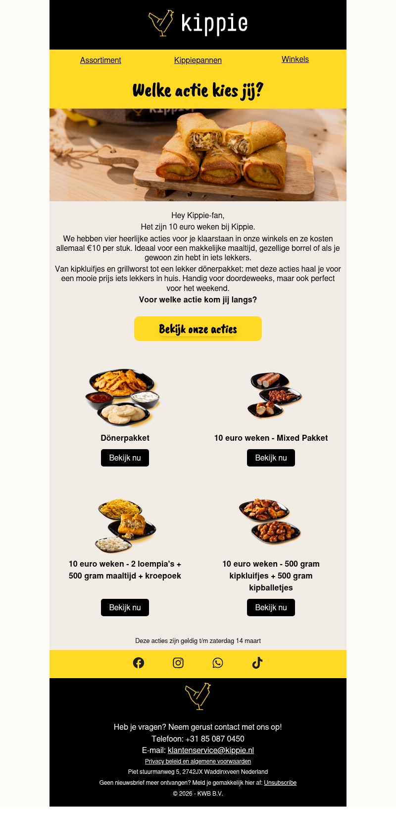 De 10 euro weken bij Kippie De 10 euro weken bij Kippie