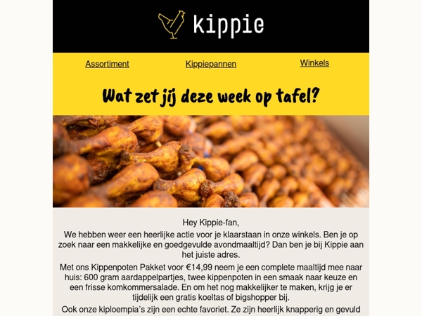 Wat zet jij deze week op tafel, Kippie-fan?