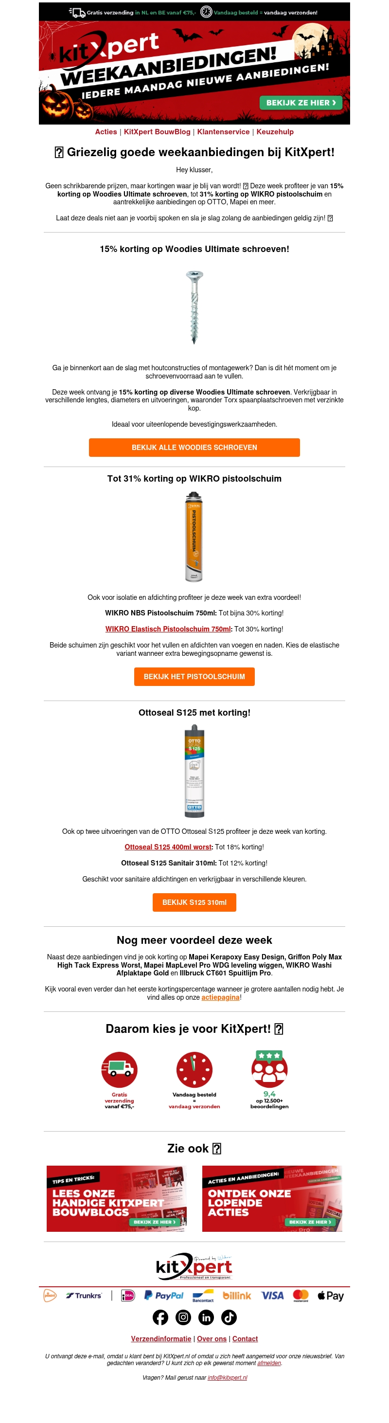 Laatste mail: Halloween deals