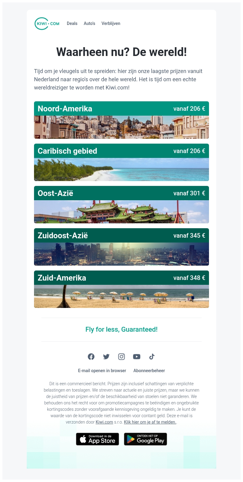 Reis verder voor minder! Vluchten vanuit Nederland naar plaatsen in Noord-Amerika beginnen op Kiwi.com al vanaf 206 € Reis verder voor minder! Vluchten vanuit Nederland naar plaatsen in Noord-Amerika beginnen op Kiwi.com al vanaf 206 €