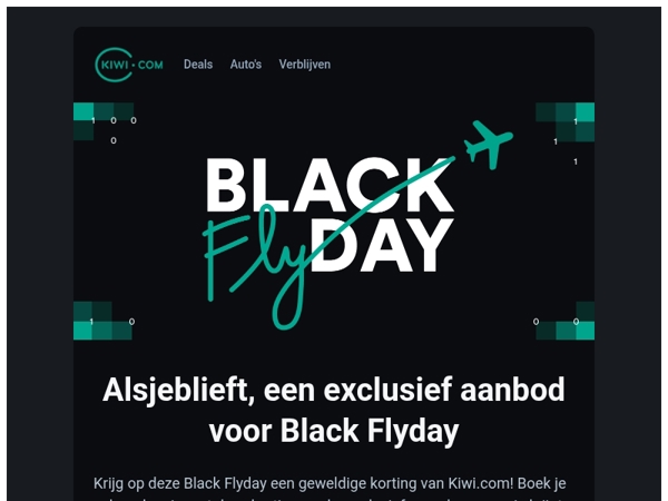 Het is Black Flyday! Gebruik je exclusieve kortingscode vandaag nog