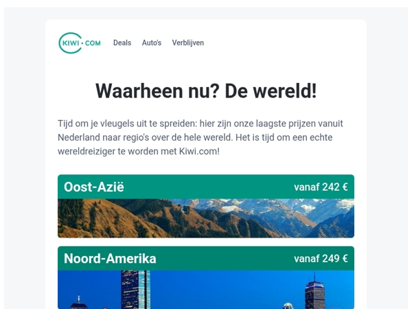 Reis verder voor minder! Vluchten vanuit Nederland naar plaatsen in Oost-Azië beginnen op Kiwi.com al vanaf 242 €
