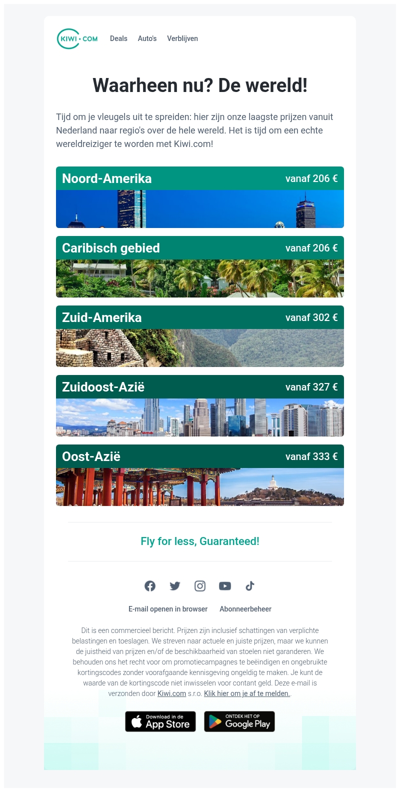 Reis verder voor minder! Vluchten vanuit Nederland naar plaatsen in Noord-Amerika beginnen op Kiwi.com al vanaf 206 € Reis verder voor minder! Vluchten vanuit Nederland naar plaatsen in Noord-Amerika beginnen op Kiwi.com al vanaf 206 €