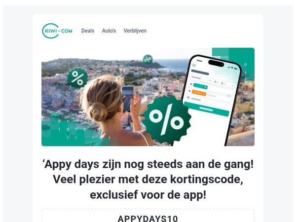 10 € korting: Laat deze 'appy days niet voorbijgaan!