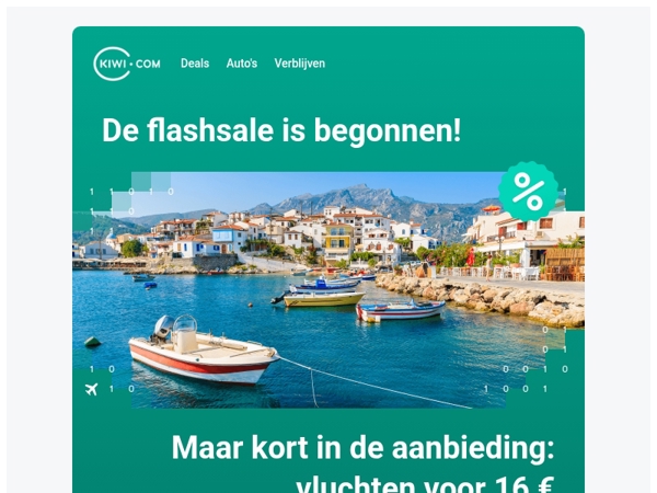 Maar kort in de aanbieding: vluchten voor 16 €